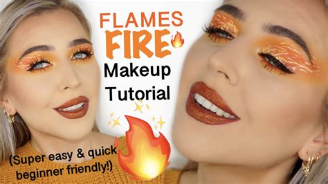 fire makeup halloween|fire flame makeup tutorial.